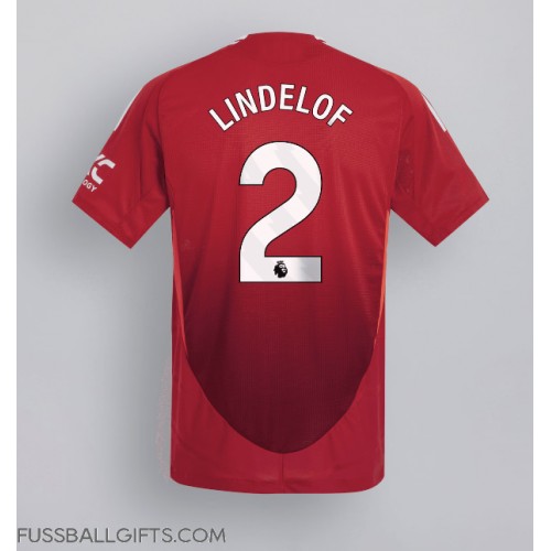 Manchester United Victor Lindelof #2 Fußballbekleidung Heimtrikot 2024-25 Kurzarm